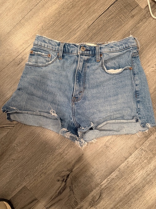 Abercrombie & Fitch Pants - Abercrombie & Fitch Light Blue Frayed Denim Shorts